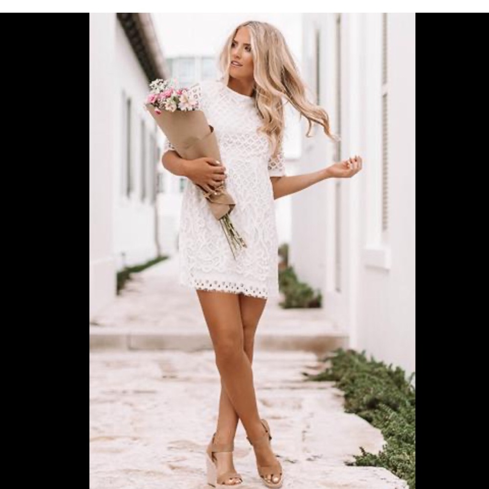 NWT Delicate Dream Lace Dress White